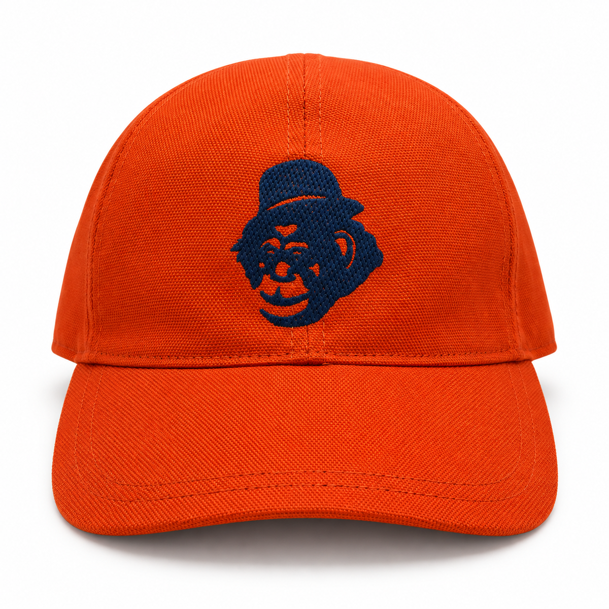 Orange French canvas cap, front view