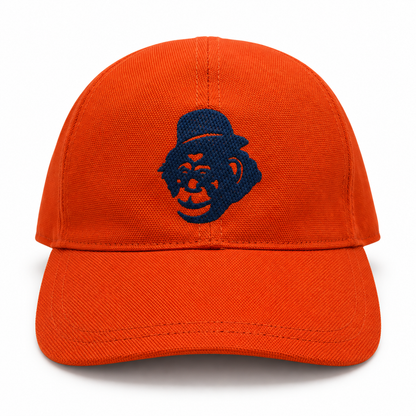 Orange French canvas cap, front view
